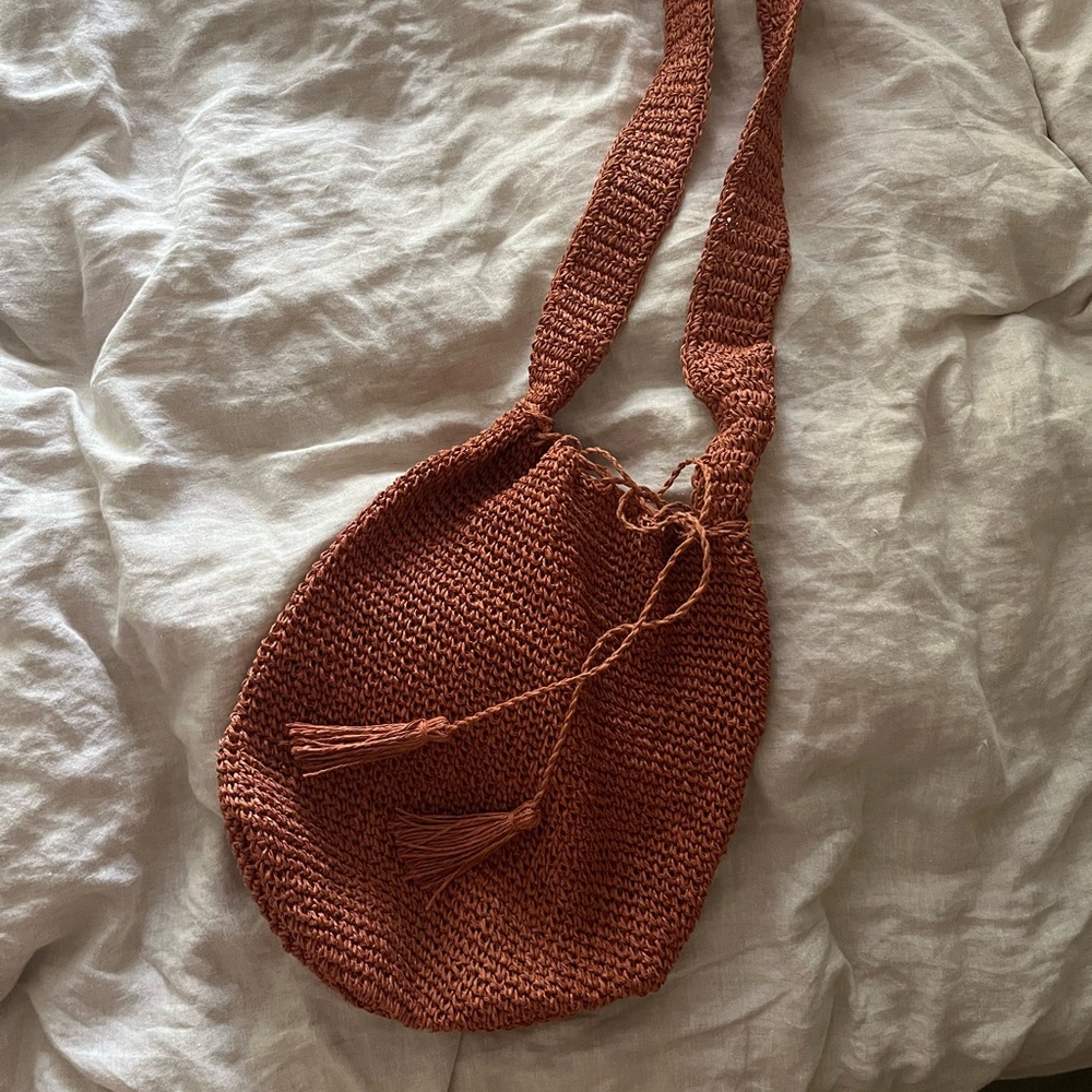 J. Crew Straw Bucket Bag